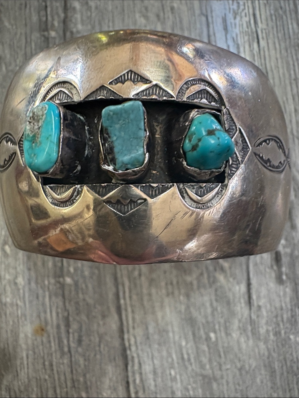Sterling Silver Turquoise Cuff Bracelet - Blue Turquoise